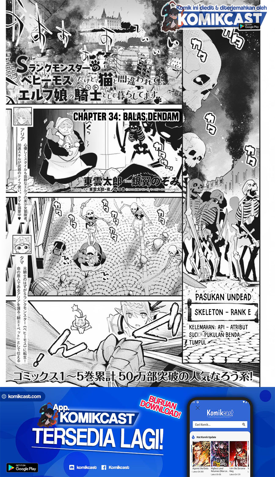 S-Rank Monster no Behemoth Dakedo, Neko to Machigawarete Erufu Musume no Kishi (Pet) Toshite Kurashitemasu Chapter 34 Gambar 2